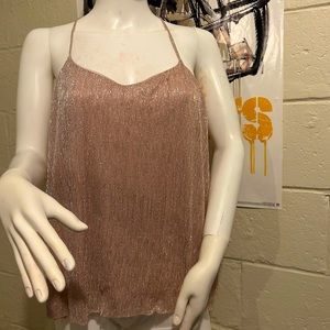 EXPRESS shimmer sparkle pink/gold blouse!